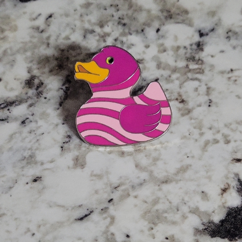 Disney Pink and Purple Rubber Duck Charm